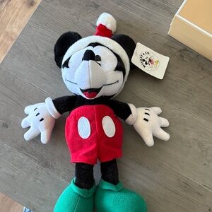 Disney Mickey Mouse Holiday Plush - Red, Black, White, Green